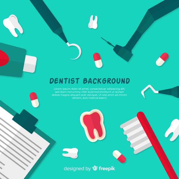 626x626 Flat Dentist Tools Background Vector Free Download