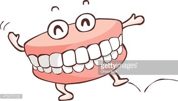 352x200 Happy Denture Dancing Show Vector Stock Vectors