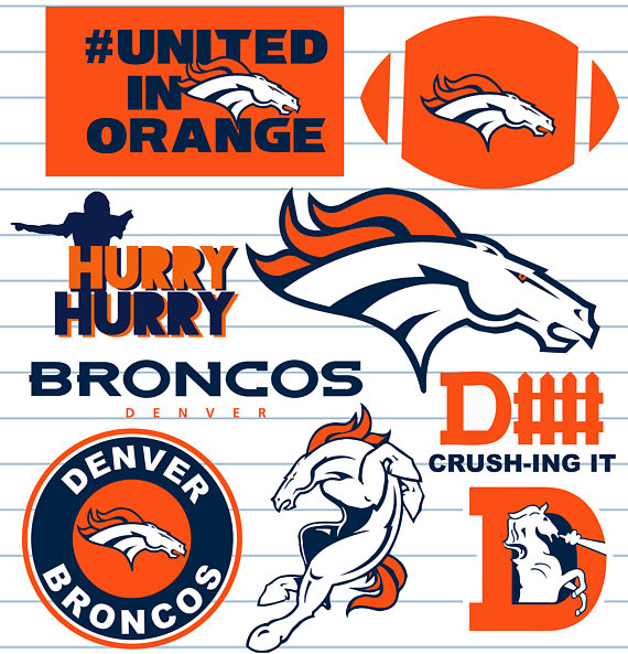 570x593 Denver Broncos Files, Silhouette Files, Cricut, Vector