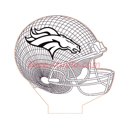 450x450 Denver Broncos Nfl Helmet Illusion Lamp Plan Vector