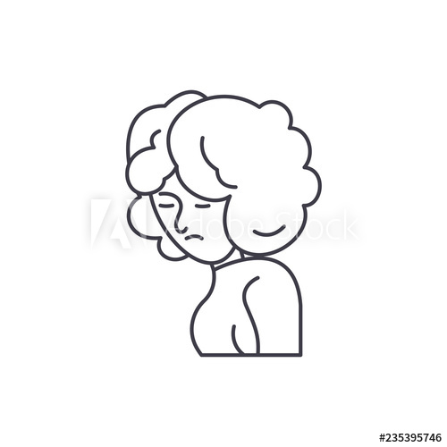 500x500 Depression Line Icon Concept Depression Vector Linear