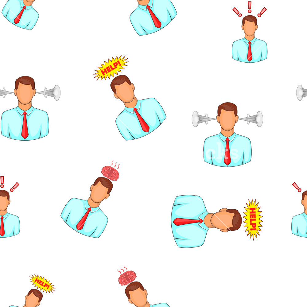 1000x1000 Depression Pattern Cartoon Illustration Of Depression Vector