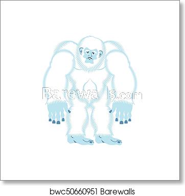 362x382 Yeti Sad Bigfoot Sorrowful Abominable Snowman Depression Vector