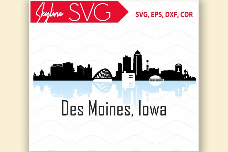 794x529 Des Moines Iowa City Vector Skyline Des Moines City Etsy