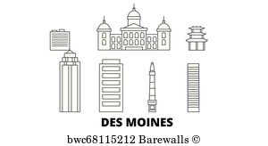 300x164 Des Moines Skyline Posters And Art Prints Barewalls