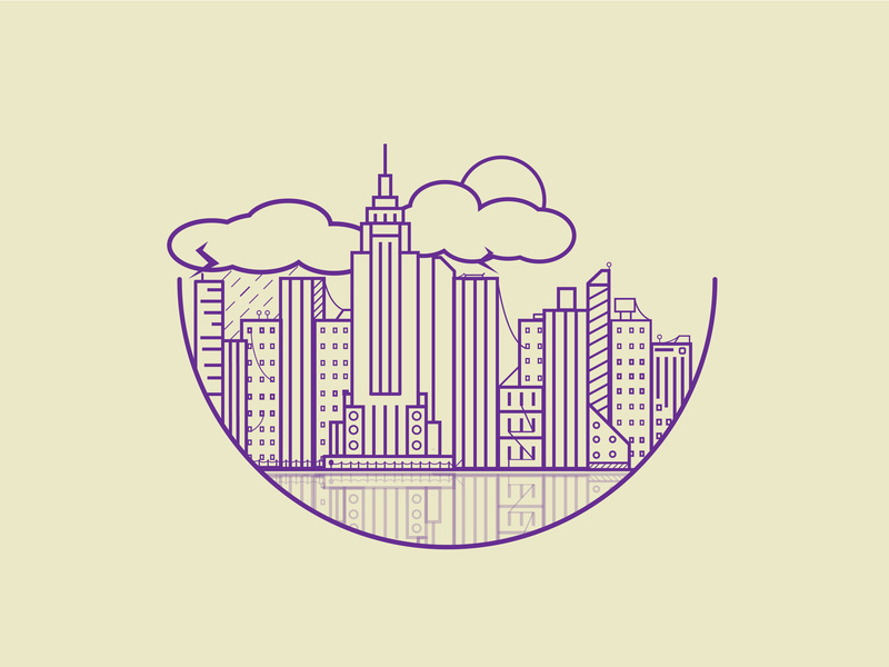 800x600 Manhattan Skyline Vector