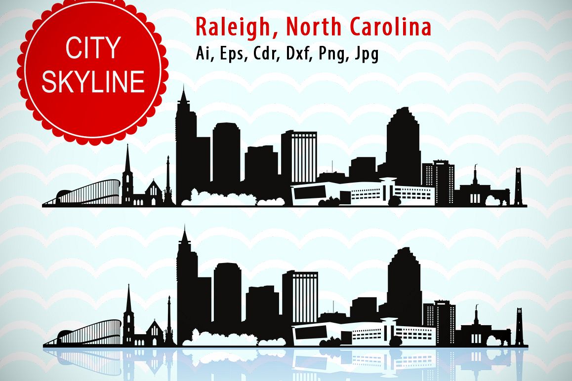 1158x772 Collection Of 'raleigh Skyline Silhouette' Download More Than