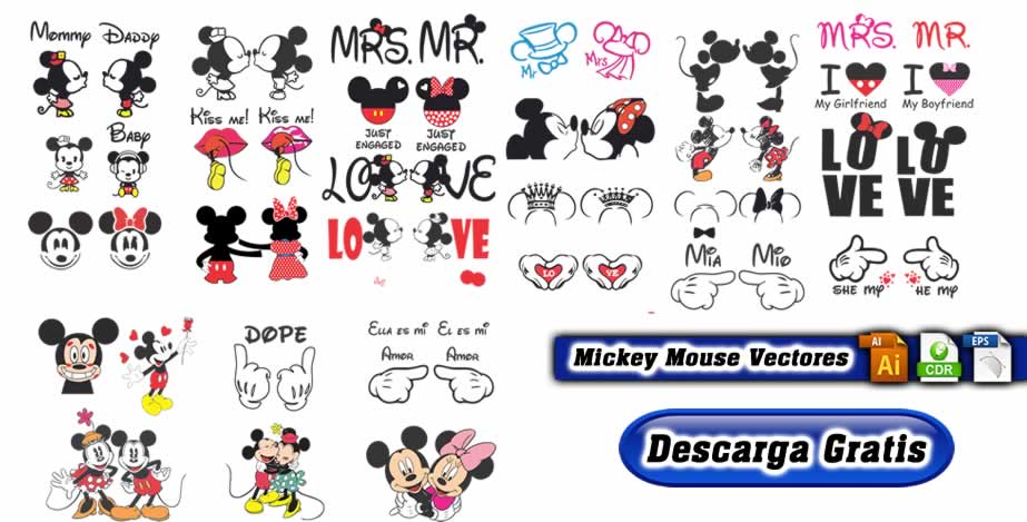 923x469 Mickey Mouse Vectores Parejas Descarga Gratis !!!!