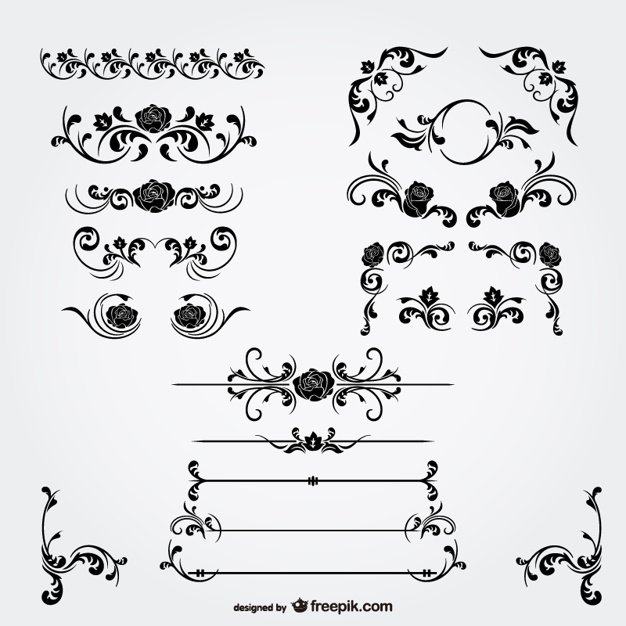 626x626 Vectores De Adornos Florales Descargar Vectores Gratis