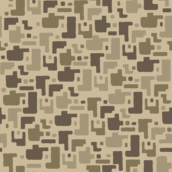 600x600 Camouflage Pattern Background, Seamless Vector Illustration