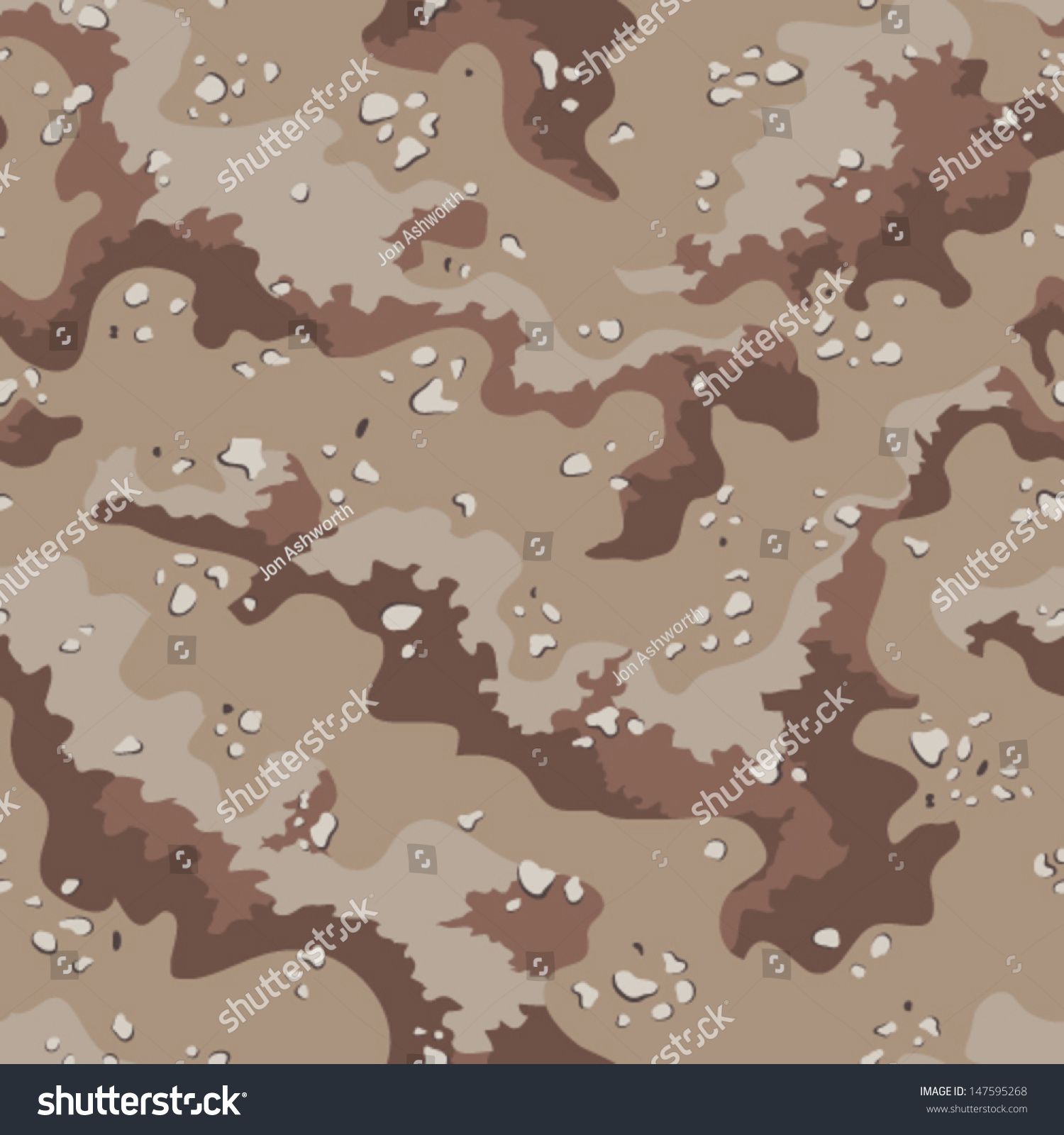 1500x1600 Classic Desert Camo Pattern Seamless Repeatable Stock Vector