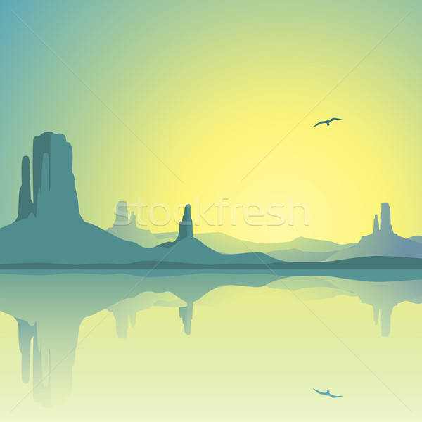 600x600 Desert Landscape Vector Illustration Binkski