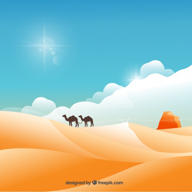 625x626 Desert Landscape Vector Free Download