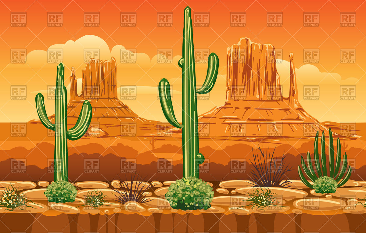 1200x764 Game Horizontal Seamless Pattern With Wild West Desert Landscape