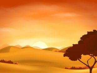 310x233 Desert Landscape Vector Background Free Vectors Ui Download