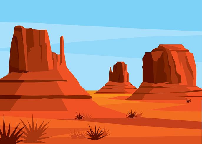 686x490 America Desert Landscape Vector