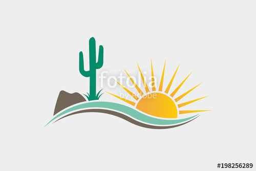 Cactus Desert Western Logo Illustration Stock Image And Royalty 500x334 Cactus Desert Western Logo Illustration Stock Image And Royalty