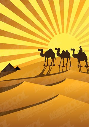 Free Golden Desert Camel Silhouette Vector Golden 300x427 Free Golden Desert Camel Silhouette Vector Golden