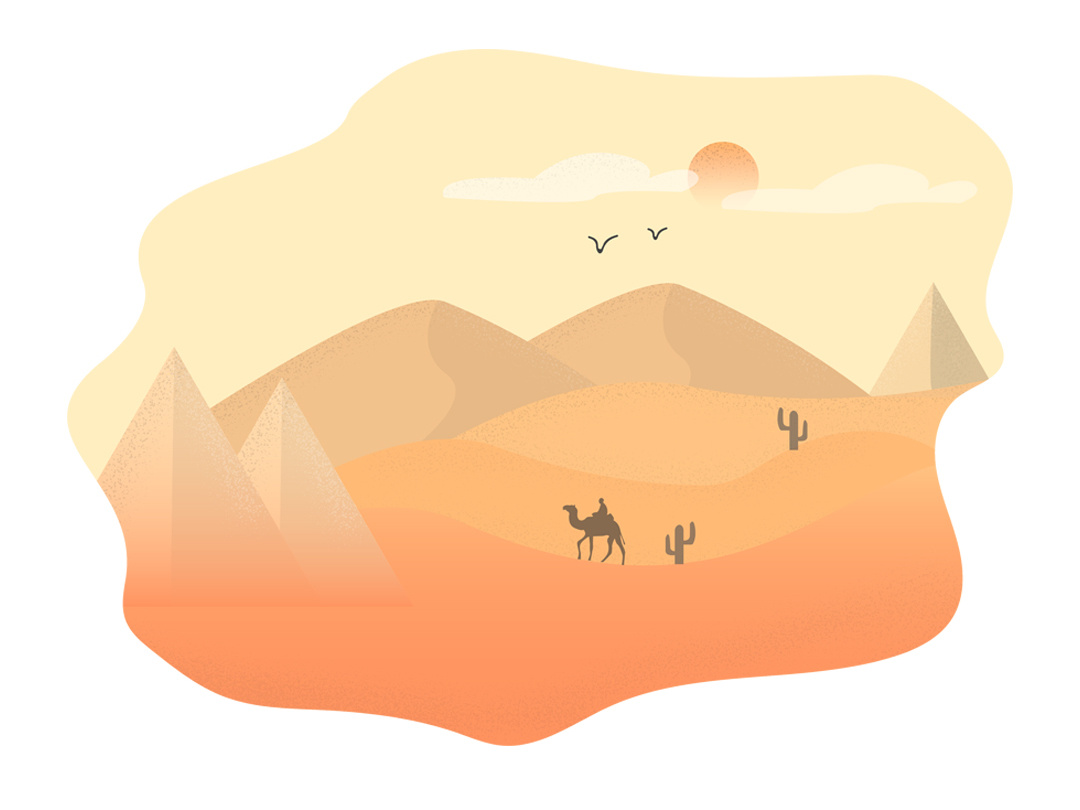 Desert Vector Illustration 1080x810 Desert Vector Illustration