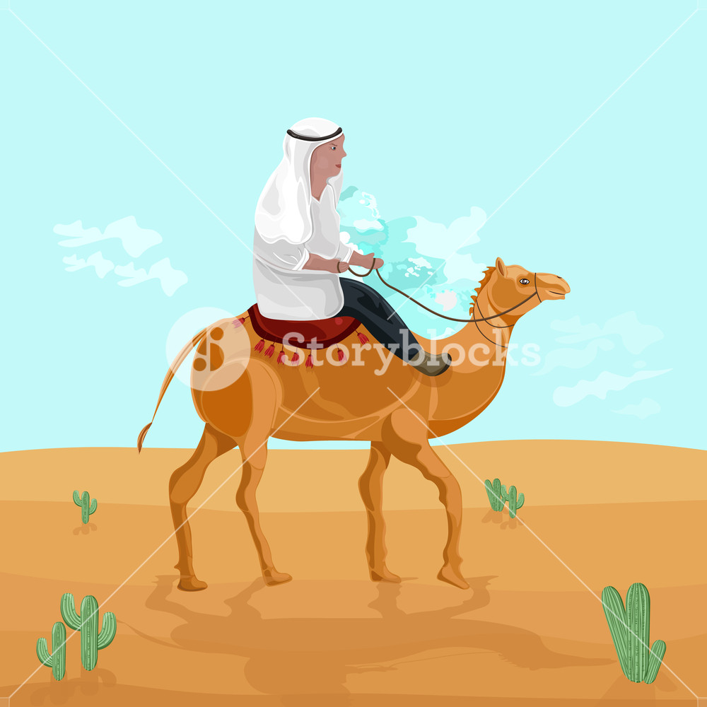 Man Riding On A Camel In Egypt Desert Vector Travel Card Cartoon 1000x1000 Man Riding On A Camel In Egypt Desert Vector Travel Card Cartoon