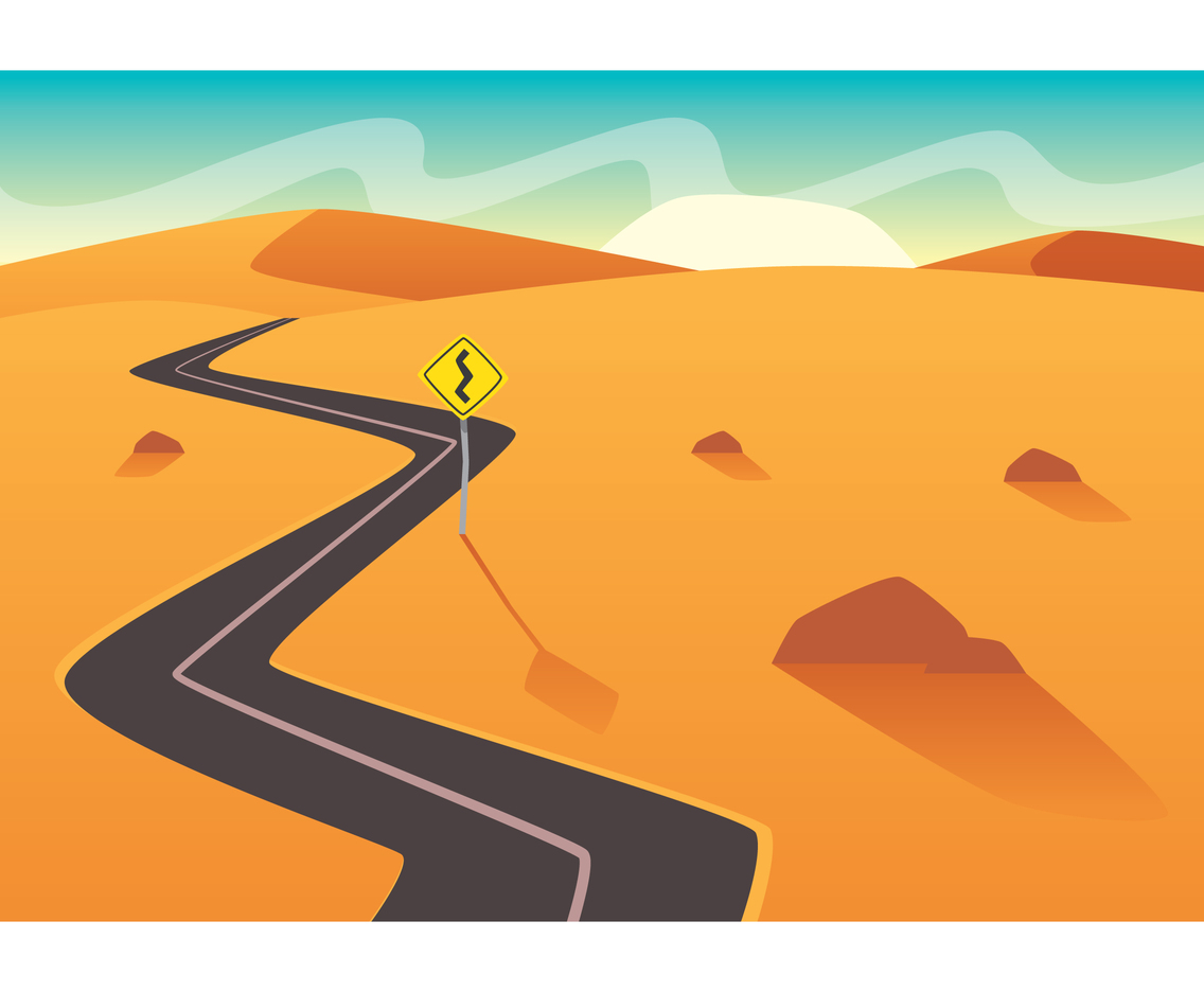 Curvy Road On Desert Vector Art Graphics 1136x936 Curvy Road On Desert Vector Art Graphics