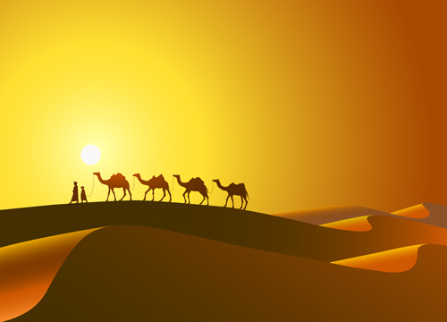 Desert And Camel Background Vector Free Vector In Encapsulated 500x360 Desert And Camel Background Vector Free Vector In Encapsulated