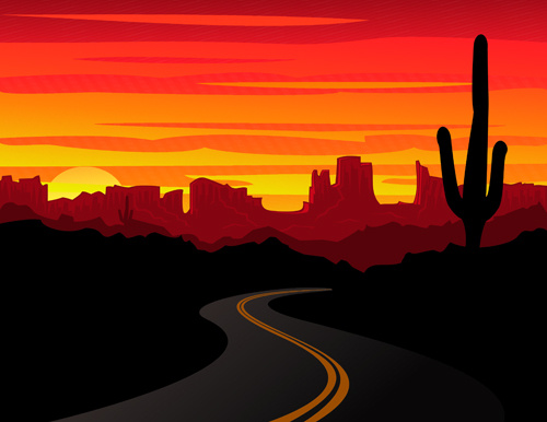 Background Desert Design Elements Vector Free Vector 500x386 Background Desert Design Elements Vector Free Vector