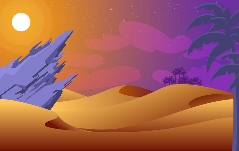 Vector Abstract Desert Illustration 775x490 Vector Abstract Desert Illustration
