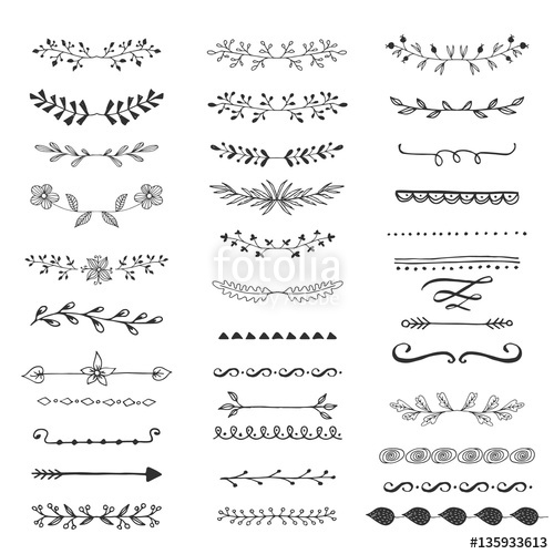 500x500 Fancy Text Dividers Line Borders And Laurel Design Elements