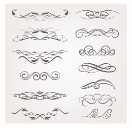 268x261 Vector Calligraphic Decorative Design Elements Vectors Stock