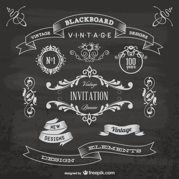 626x626 Blackboard Anniversary Graphic Elements Vector Free Download