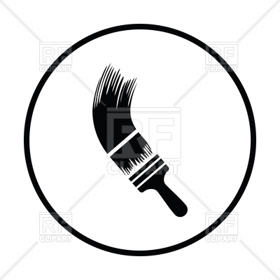 Thin Circle Design Of Paint Brush Icon Vector Image Of Icons 400x400 Thin Circle Design Of Paint Brush Icon Vector Image Of Icons