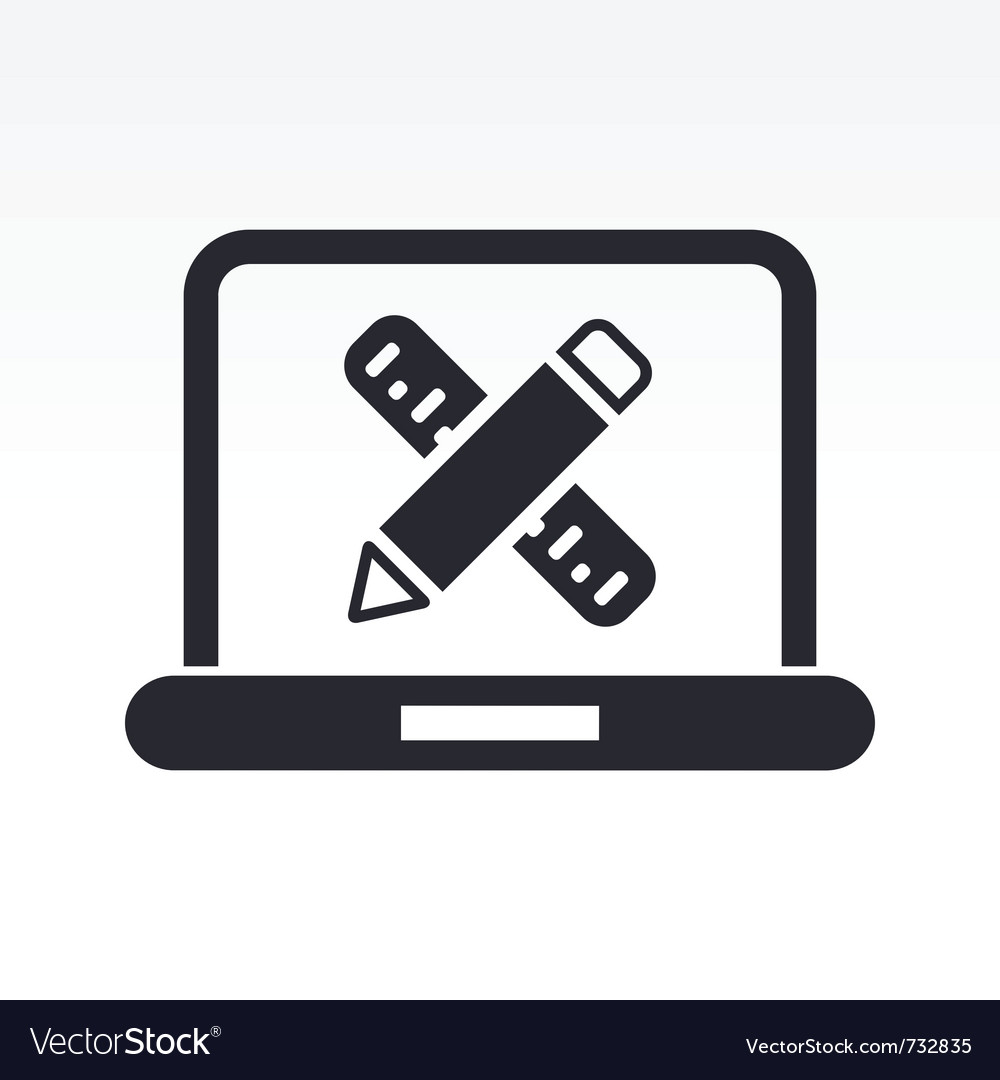 Computer Design Icon Vector 1000x1080 Computer Design Icon Vector