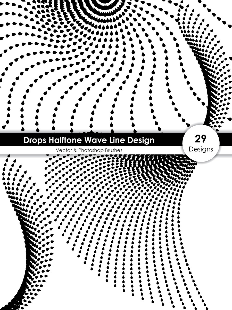 Drops Halftone Wave Line Design Vector And Photoshop Brush Pack 900x1200 Drops Halftone Wave Line Design Vector And Photoshop Brush Pack