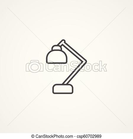 450x470 Desk Lamp Vector Icon Sign Symbol Desk Lamp Icon Vector, Filled