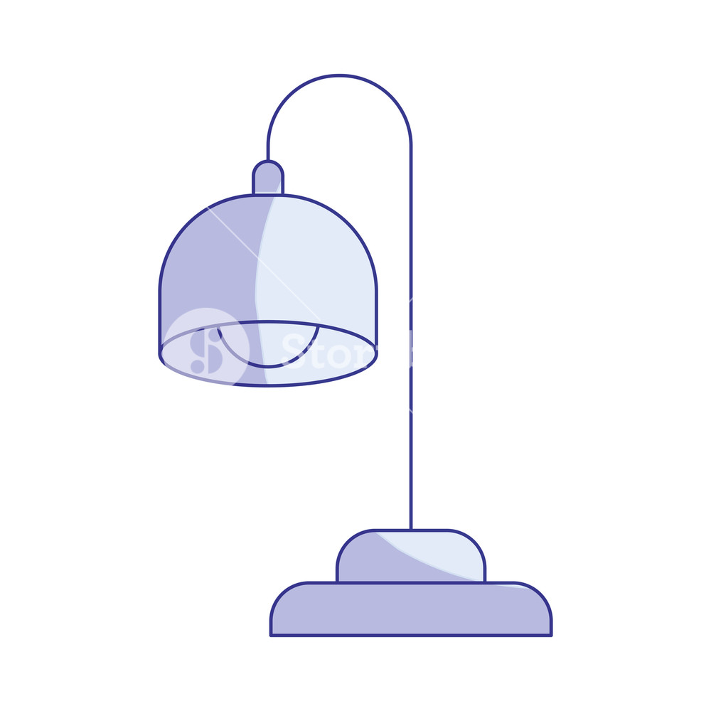 1000x1000 Blue Shading Silhouette Of Desk Lamp Vector Illustration Royalty
