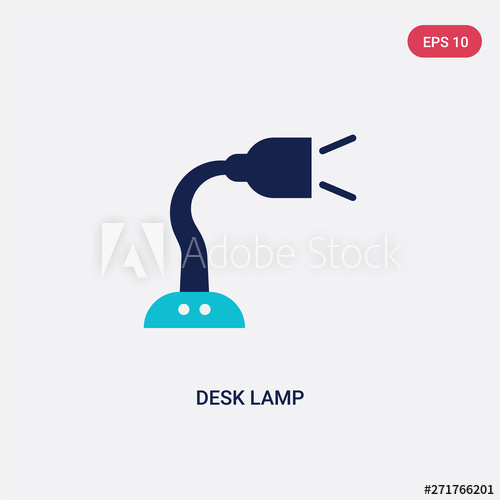 500x500 Two Color Desk Lamp Vector Icon From Education Concept Isolated