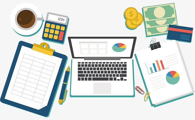 650x400 Financial Accounting Desk, Vector Png, D