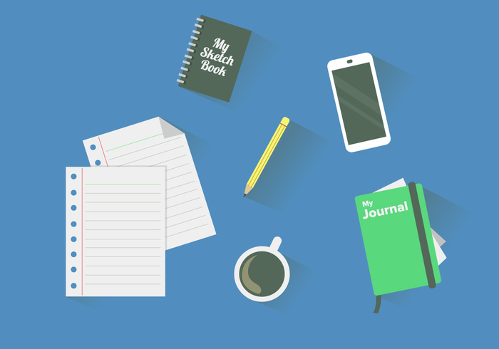 700x490 Messy Desk Vector
