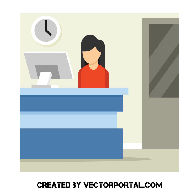 660x660 Reception Desk Vector Clip Art