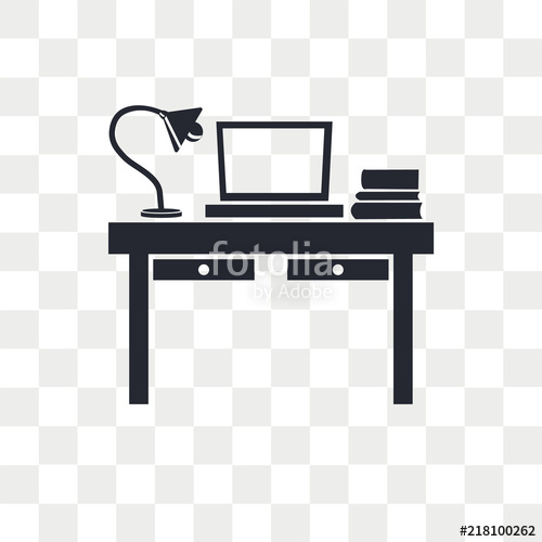 500x500 Desk Vector Icon Isolated On Transparent Background, Desk Logo