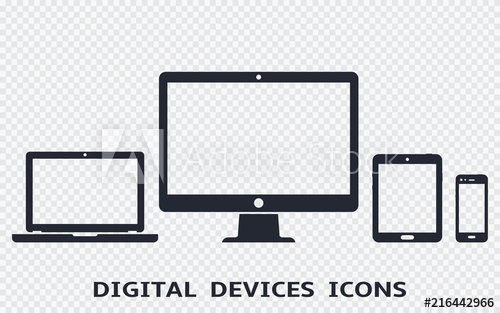 500x313 Device Icons Set Smartphone, Tablet, Laptop And Desktop Computer