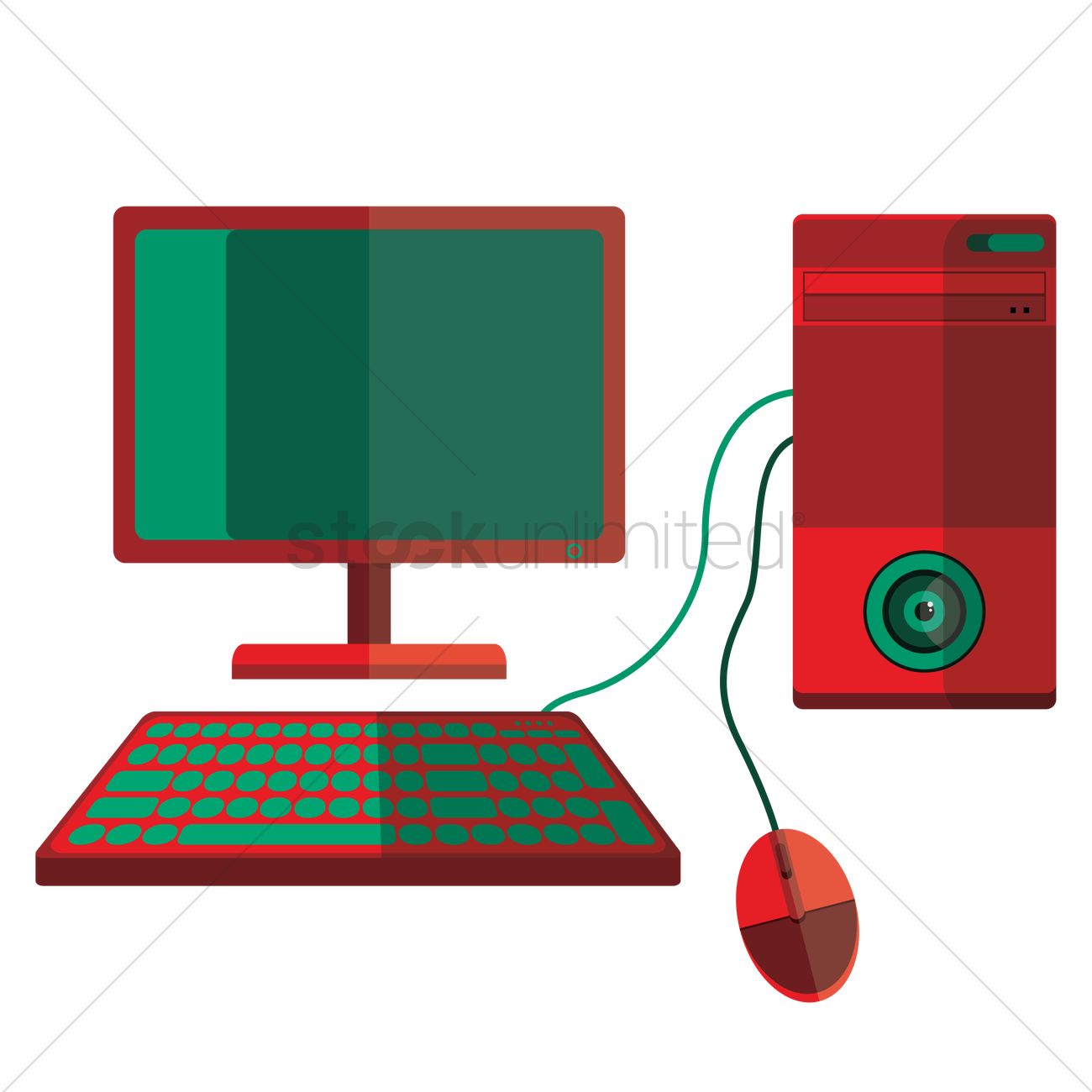 1300x1300 Free Desktop Computer Vector Image