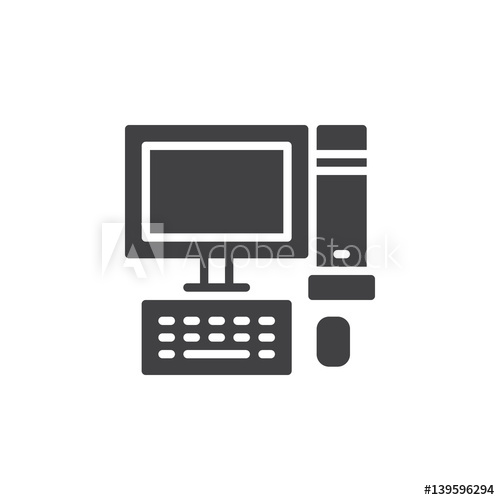 Desktop Computer, Pc Icon Vector, Filled Flat Sign, Solid 500x500 Desktop Computer, Pc Icon Vector, Filled Flat Sign, Solid