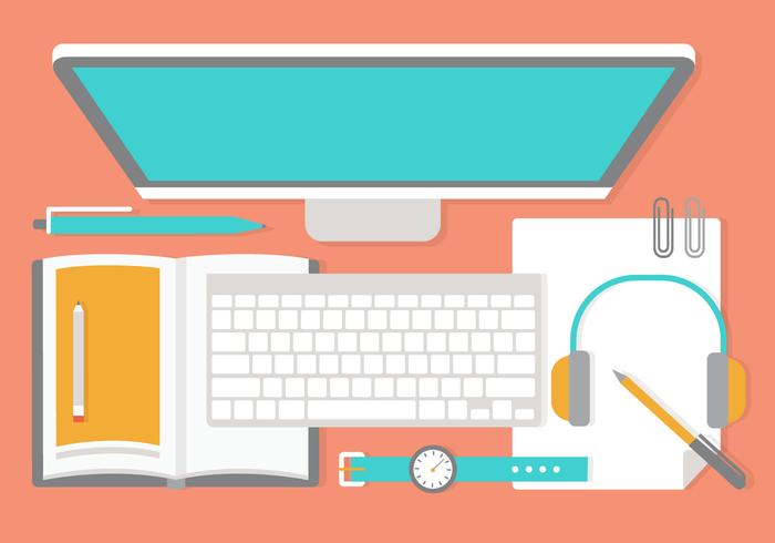 700x490 Top View Vector Desktop Illustration