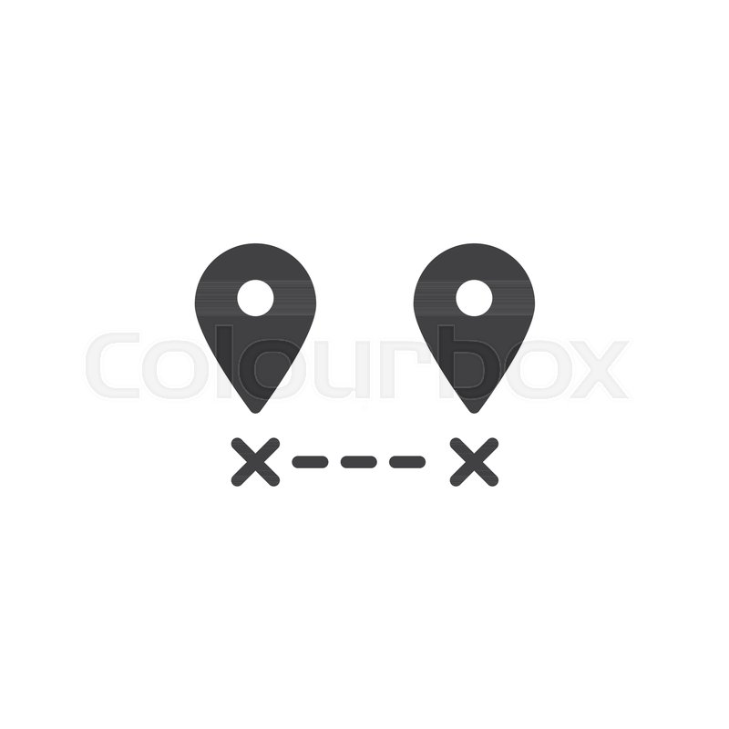 800x800 Route Destination Vector Icon Filled Stock Vector Colourbox