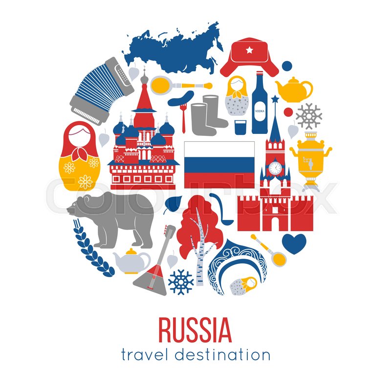 800x800 Russia Travel Destination Vector Stock Vector Colourbox