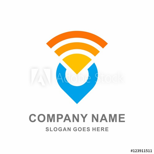 500x500 Signal Location Guide Map Traveling Destination Vector Logo Design