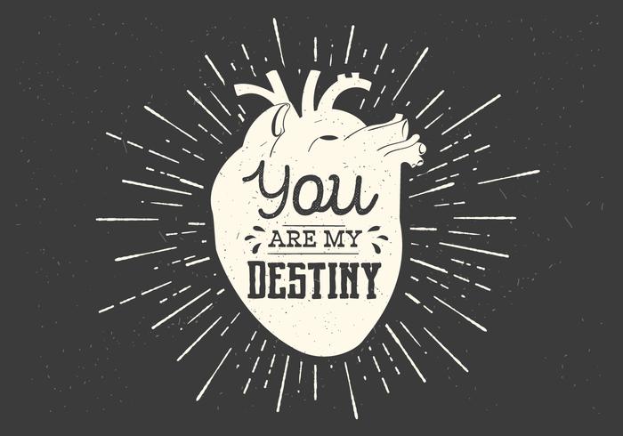 700x490 Heart Destiny Vector Typography