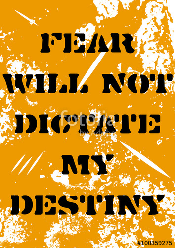 354x500 Orange, White And Black Grunge T Shirt Graphic Design With Fear